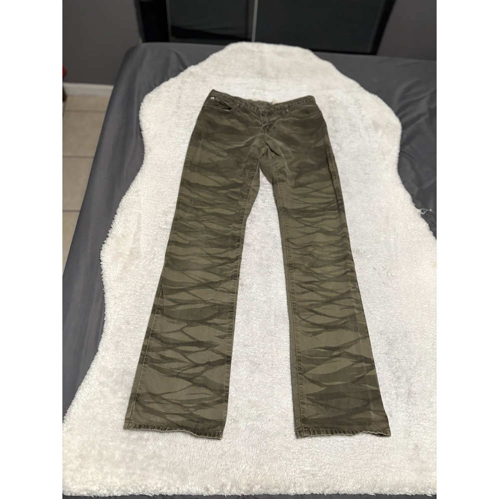 Gap Womens Green Camo Modern Bootcut Pants Size 6 26x32 Y2K 01